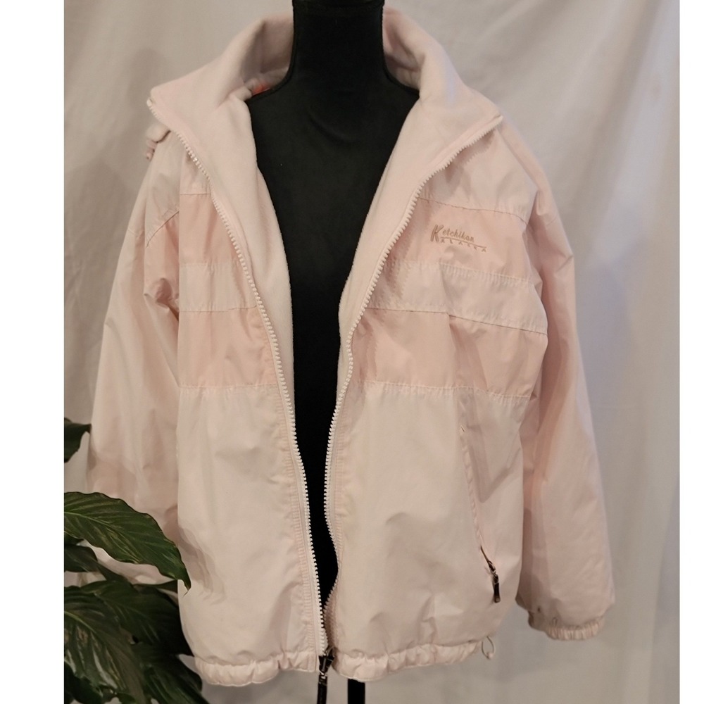General The Original Ketchikan Alaska Pink Hooded Windbreaker Jacket Womens M